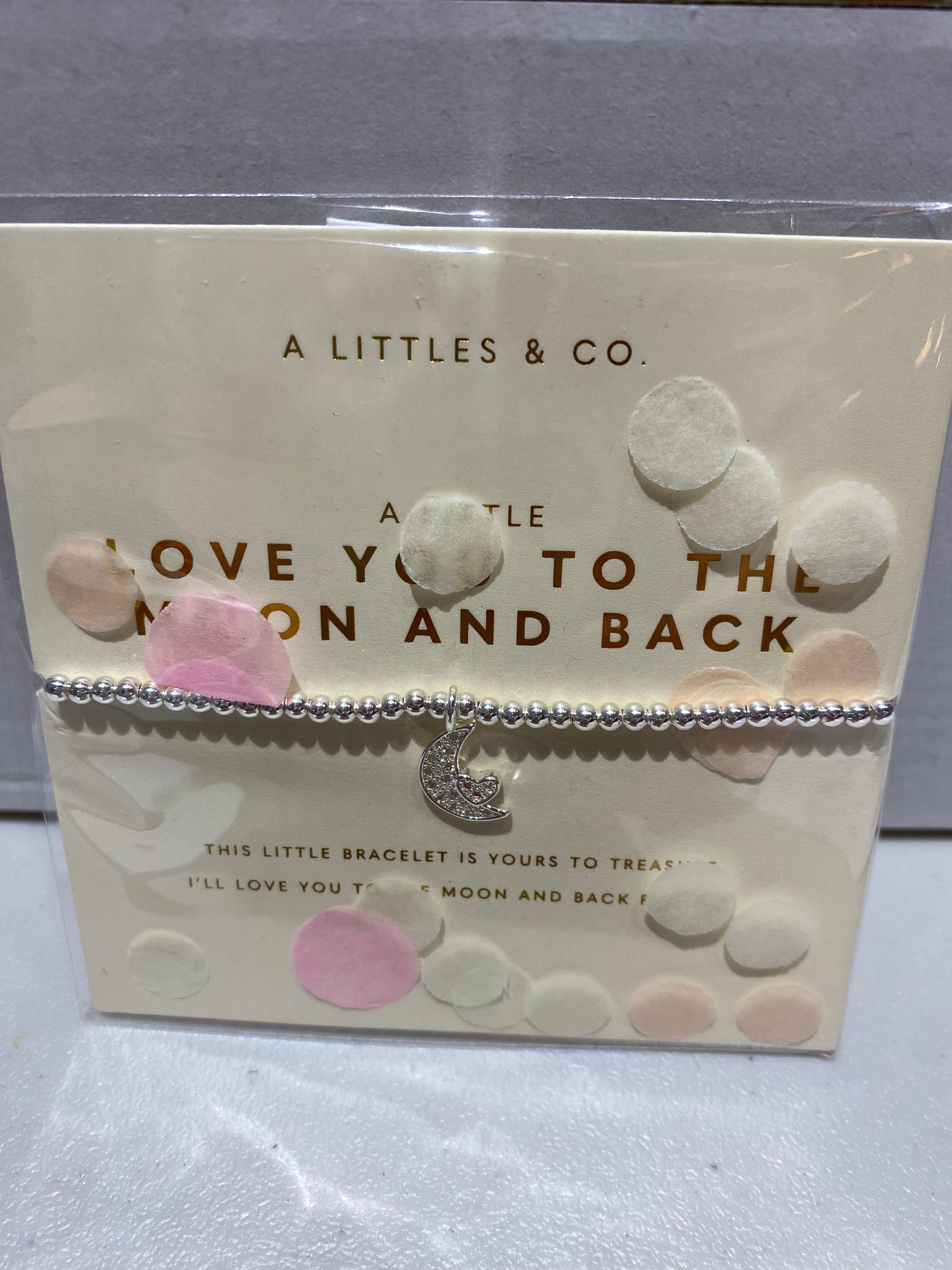 A Littles Confetti Package Silver Charm Bracelet