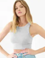 Nikibiki Vintage Chevron Highneck Crop Top