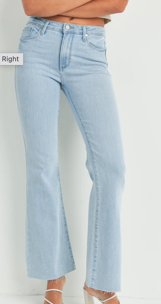 Just Black High Rise Scissor Cut Flare