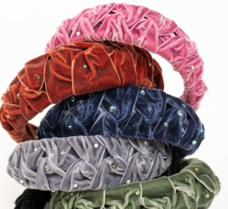 Violet & Brooks Ruched Velvet Headband