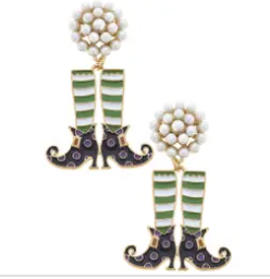 CANVAS Style Halloween Pearl Cluster Drop Earrings