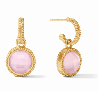 Julie Vos Fleur-de-Lis Hoop & Charm Earring