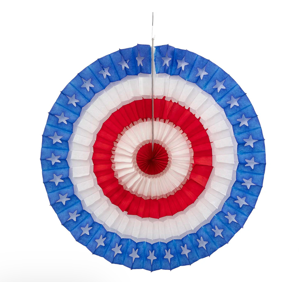 Hester & Cook Patriotic Small Star Fan
