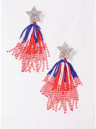 Caroline Hill Beaded Tassel Earring