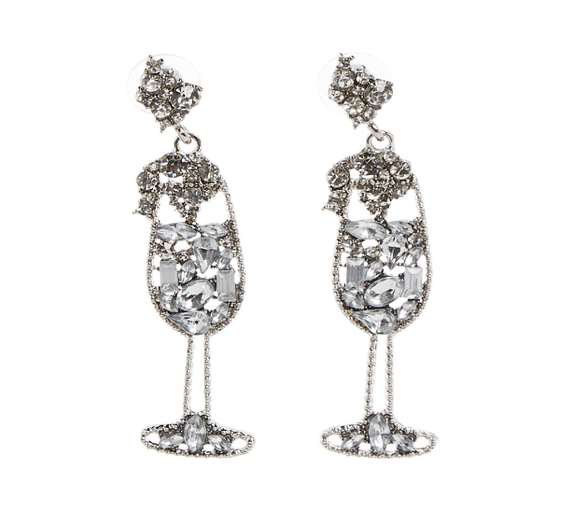Two's Company Embellished Drinks Dangle Earrings