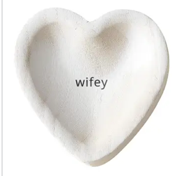 Santa Barbara Design White Paulownia Heart Trinket Tray