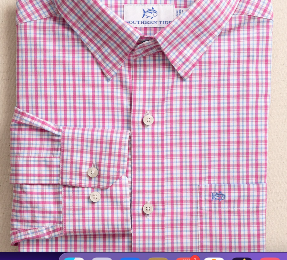 Southern Tide Charleston Broad Creek Plaid LS Shirt