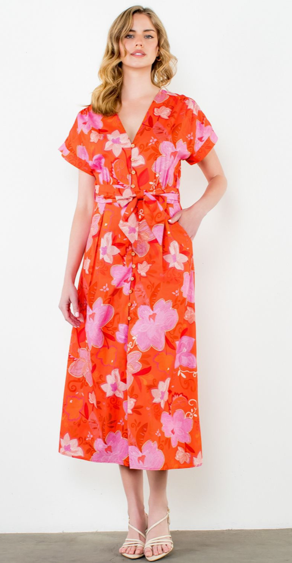 THML SS Floral Maxi Dress