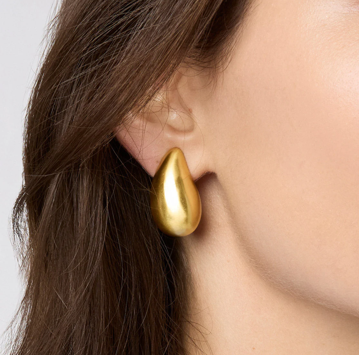 Julie Vos Gold Wave Clip Earrings