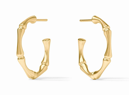 Julie Vos Gold Bamboo Hoop Earrings
