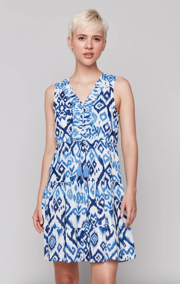 Charlie B Sleeveless Ruffle Mini Dress