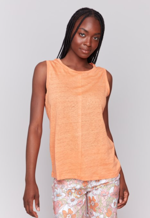 Charlie B Sleeveless Front Seam Top