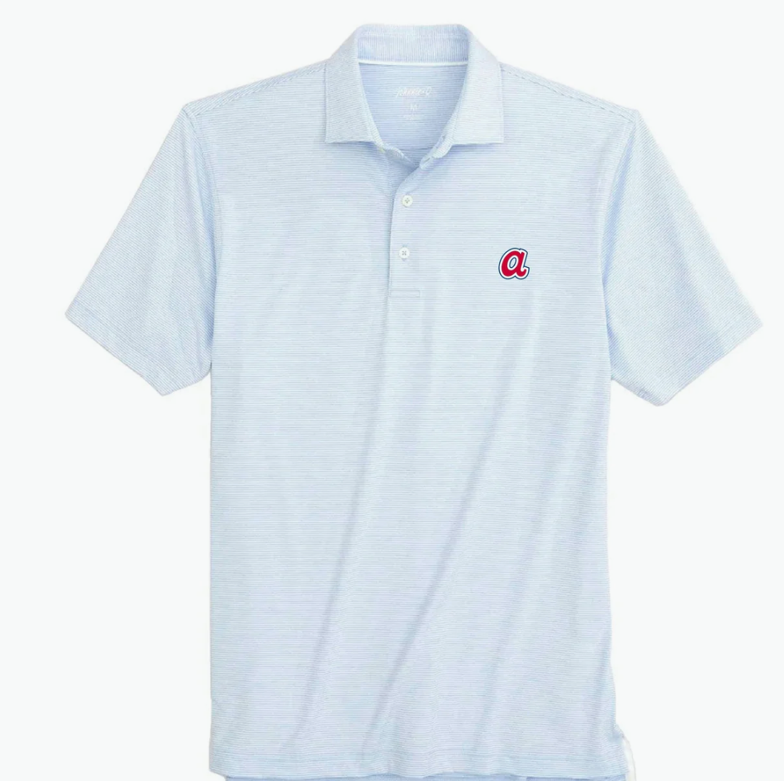 johnnie-O Lyndonn Striped BRAVES Polo