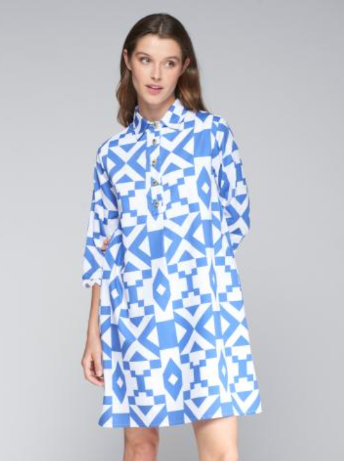 Vilagallo Tyanna Maxi Geo Dress