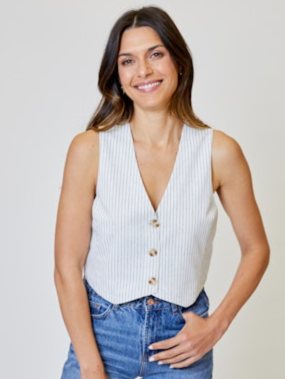 Design History Striped Vest
