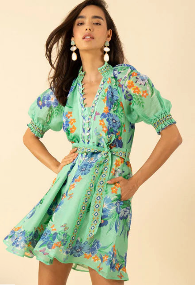 Hale Bob Alaya Silk Belted Dress