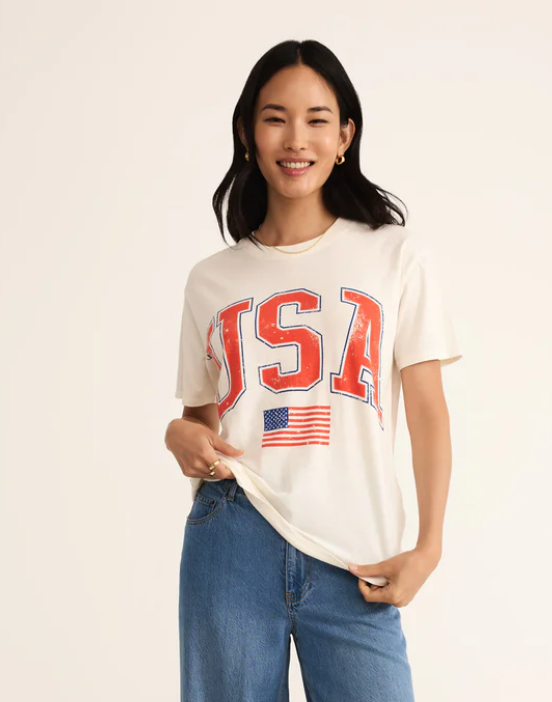 Z Supply Flag Boyfriend Tee