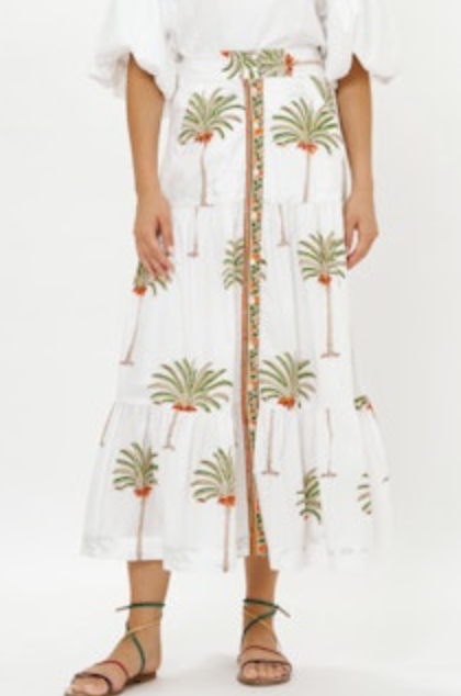 Oliphant Button Front Maxi Skirt