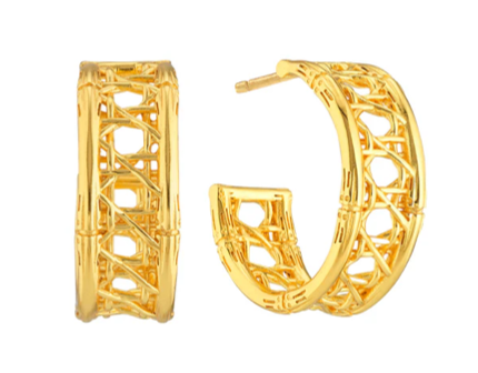 Capucine De Wulf Veranda Caning Hoop Earrings