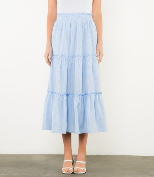 THML Long Striped Skirt