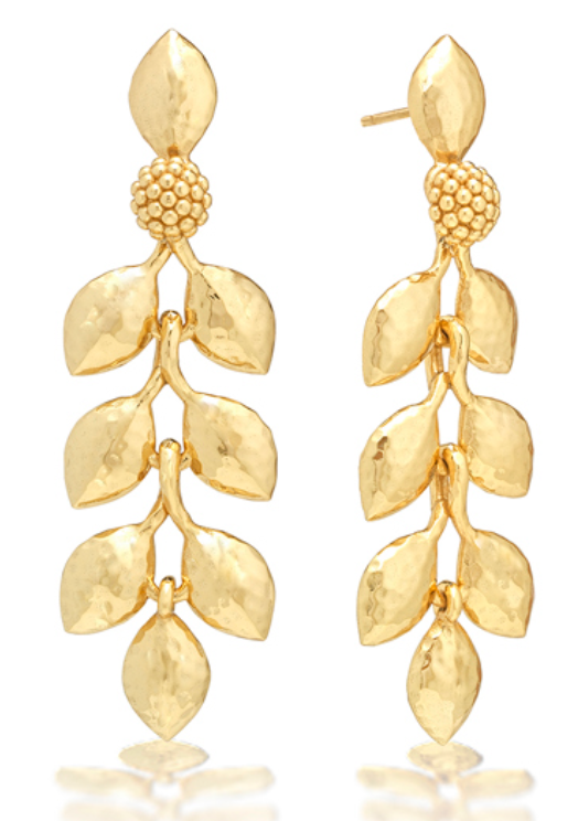 Capucine De Wulf Golden Laurel Dangle Earrings