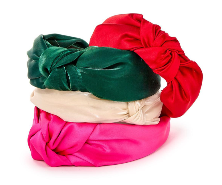 Two's Company Knot so Basic Satin Headband
