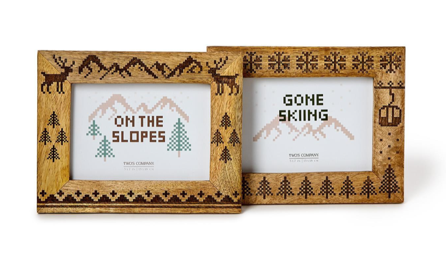 Two's Company Gone Skiing Photo Frame