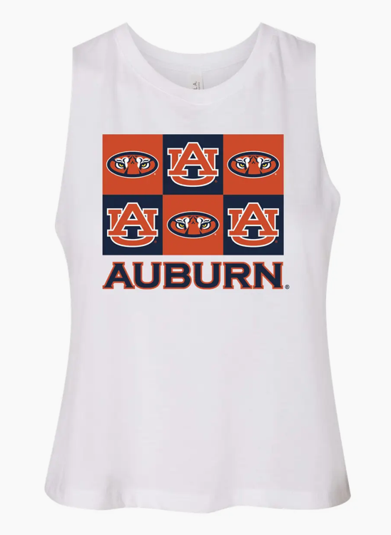 Capri Designs Gridiron Racerback Crop Tank