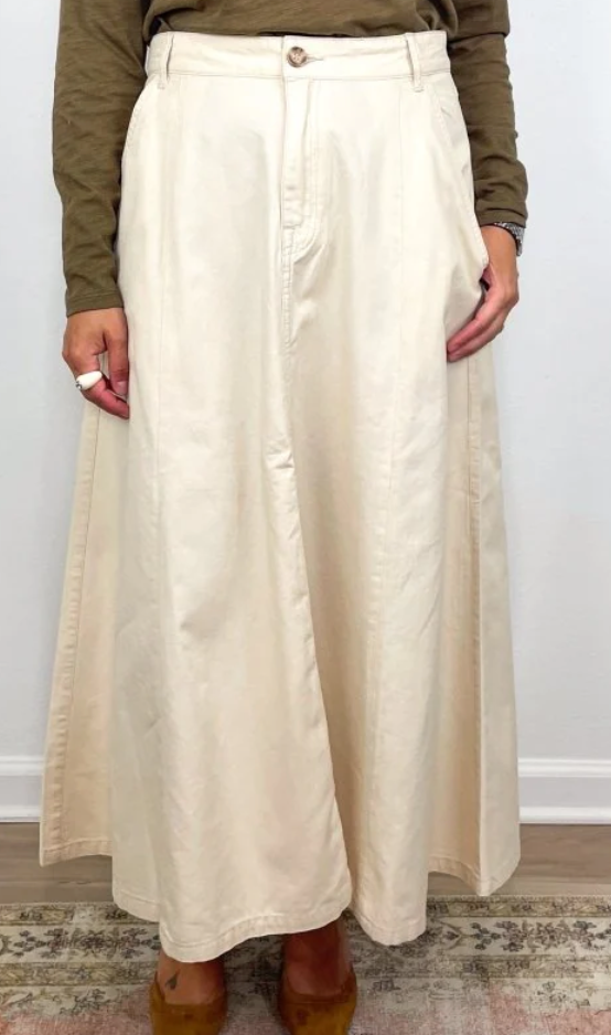 Lilla P Seamed Maxi Skirt