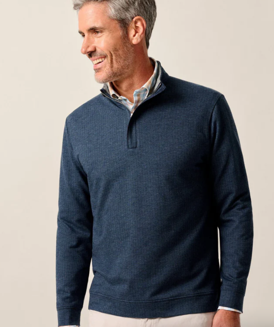 johnnie-O Rubin Herringbone 1/4 Zip Pullover