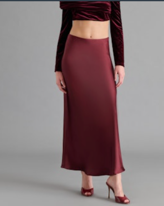 Steve Madden Jeannie Satin Maxi Skirt