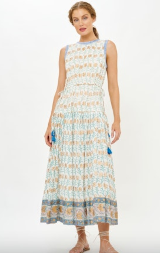 Oliphant Sleeveless Piped Maxi