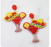 Caroline Hill Margarita Glass Sombrero Earrings