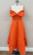 THML Thin Strap Bow Detail Midi Dress