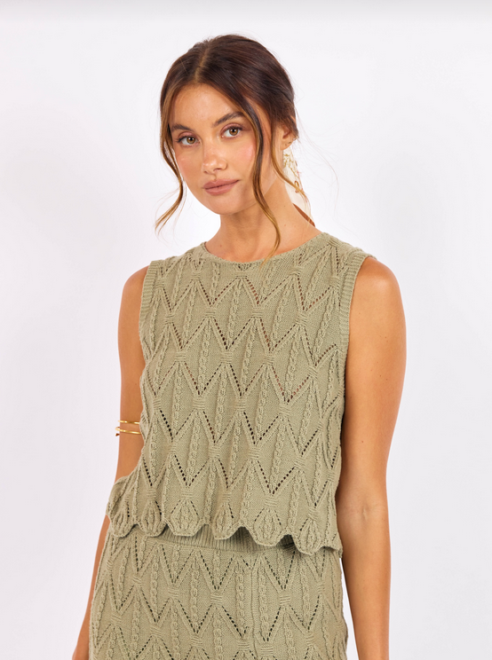Sage The Label Succulent Sweater Tank