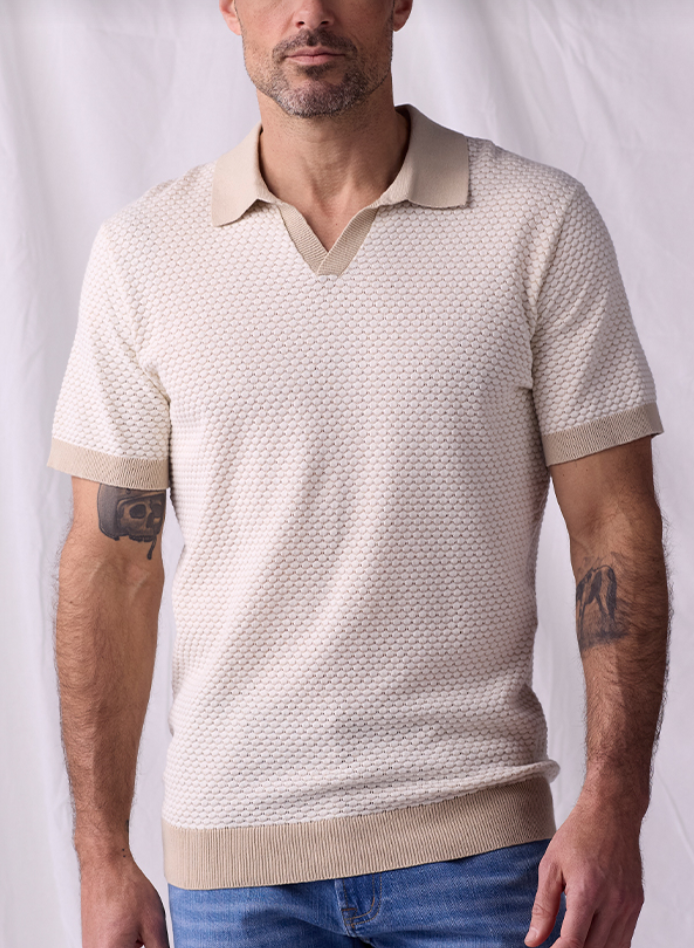 The Normal Brand Knit Jacquard Polo