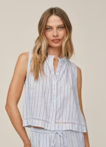 Bella Dahl Sleeveless Button Front Top