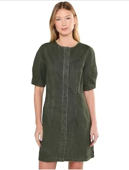 Lilla P Washed Twill Shirt Dress
