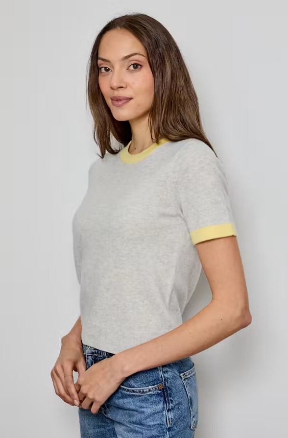 Design History Crew SS Ringer Sweater