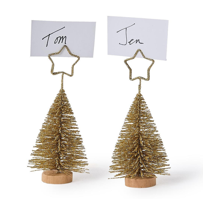 Two's Company Bottlebrush Tree Place Card Holder