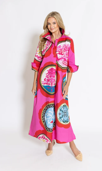 House of MBR Ruthie Long Shirt Dress
