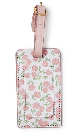 Two's Company Hydrangea Print Luggage Tag