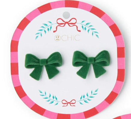 Two's Company Velvet Bow Earrings