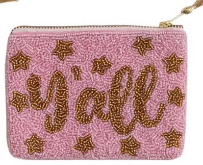 Hazel Mazel Beaded Zip Pouch