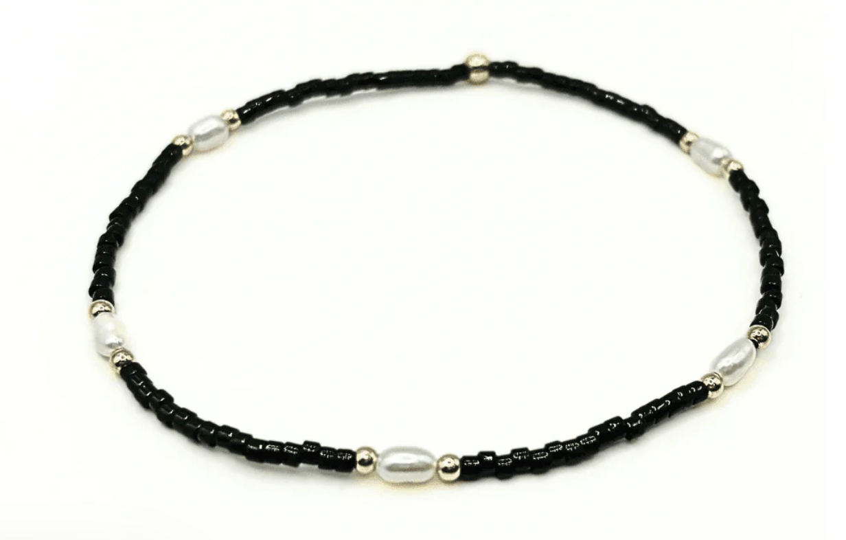 Erin Gray Game Day Bracelet w Rice Pearls