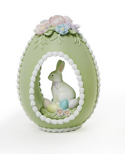 Two's Company Easter Sugar Egg w Bunny