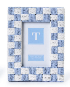 Two's Company Woven Checkered Photo Frame