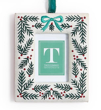 Two's Company Holiday Photo Frame Ornament