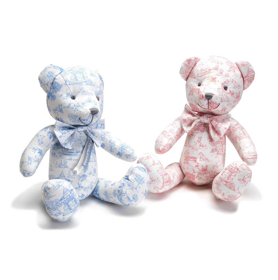 Two's Company Toile Stuffed Teddy