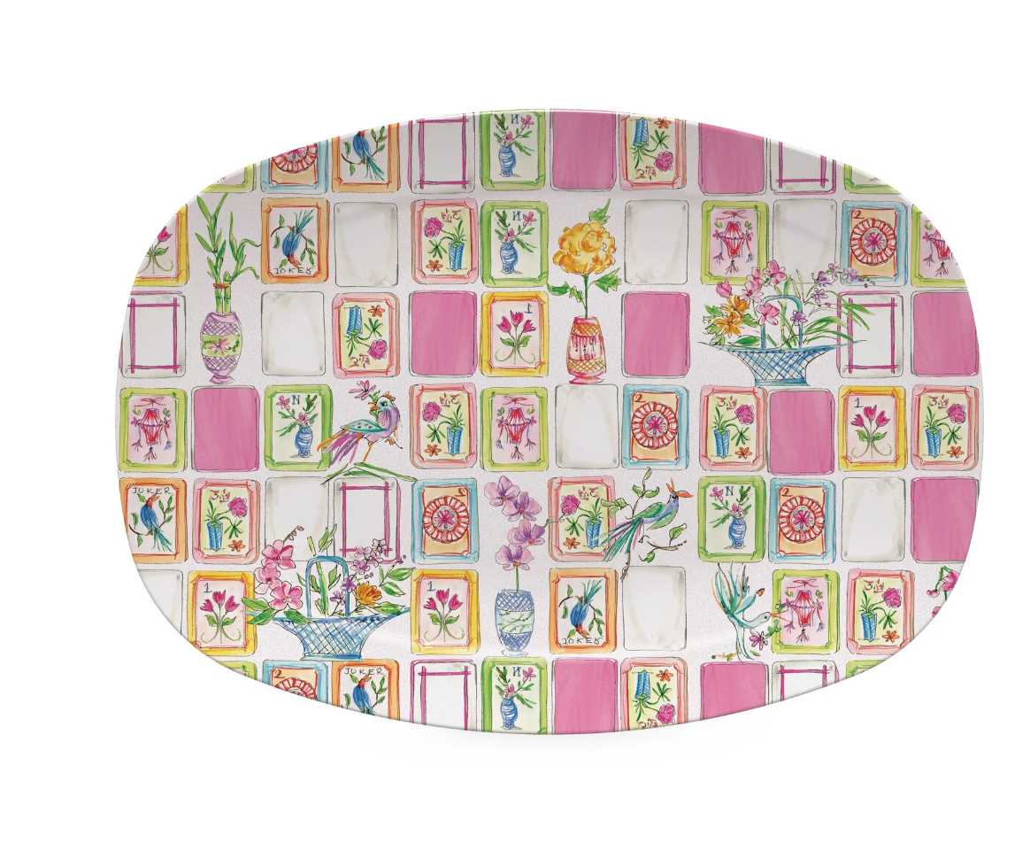 Mariposa Majong Tile Platter
